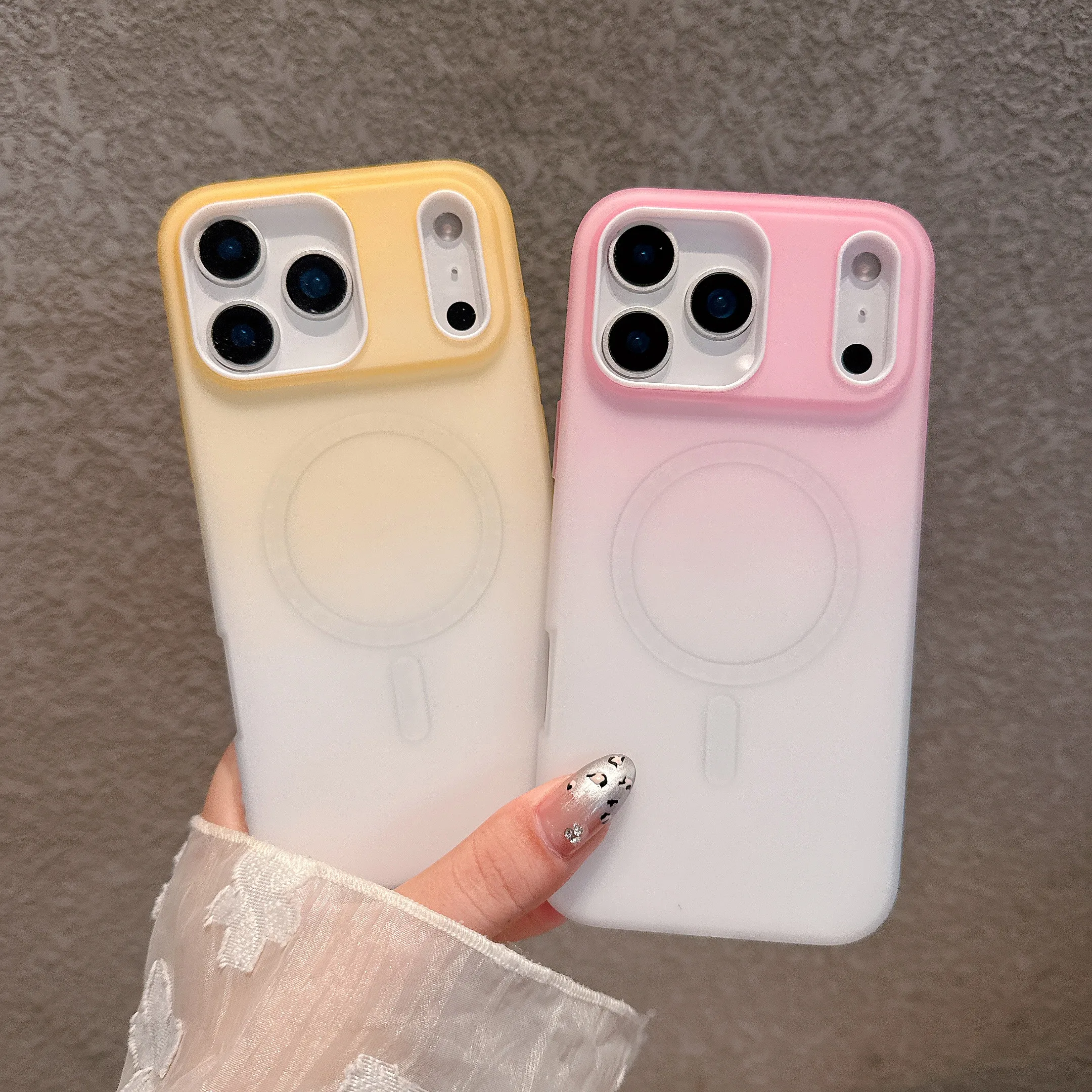 Фото Магнитный градиентный чехол Jelly Candy Color для iPhone 17 Pro Max 16 15 14 13 12 11 с точными вырезами, совместимый с MagSafe, противоударный №2