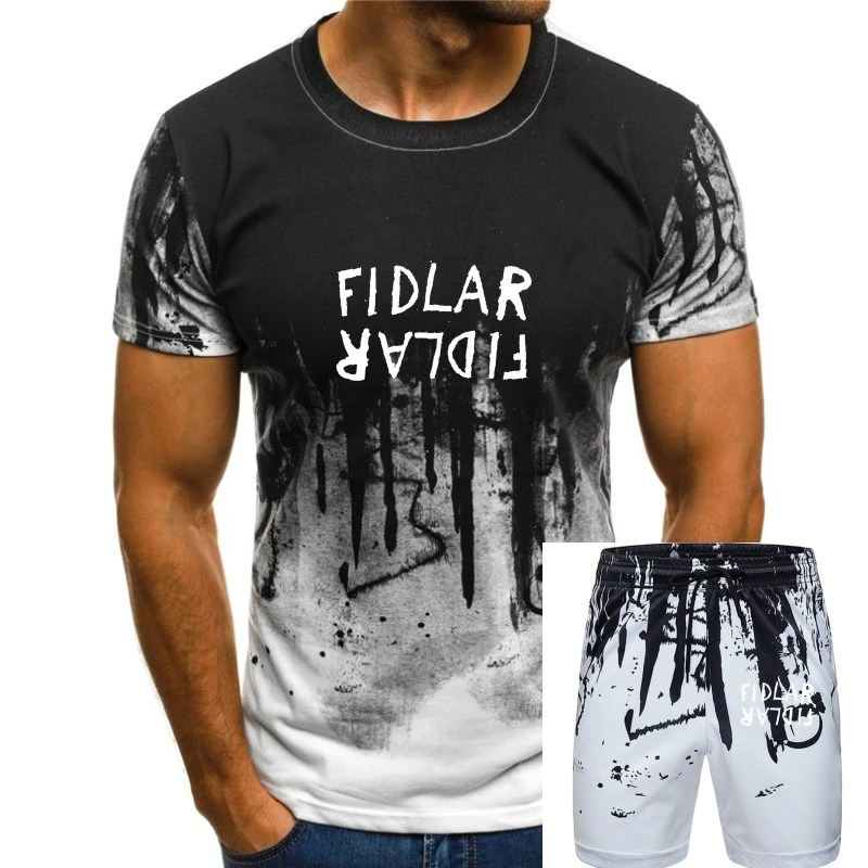 

Fidlar Men'S Flipped Logo T-Shirt Black Gyms Fitness Tee Shirt