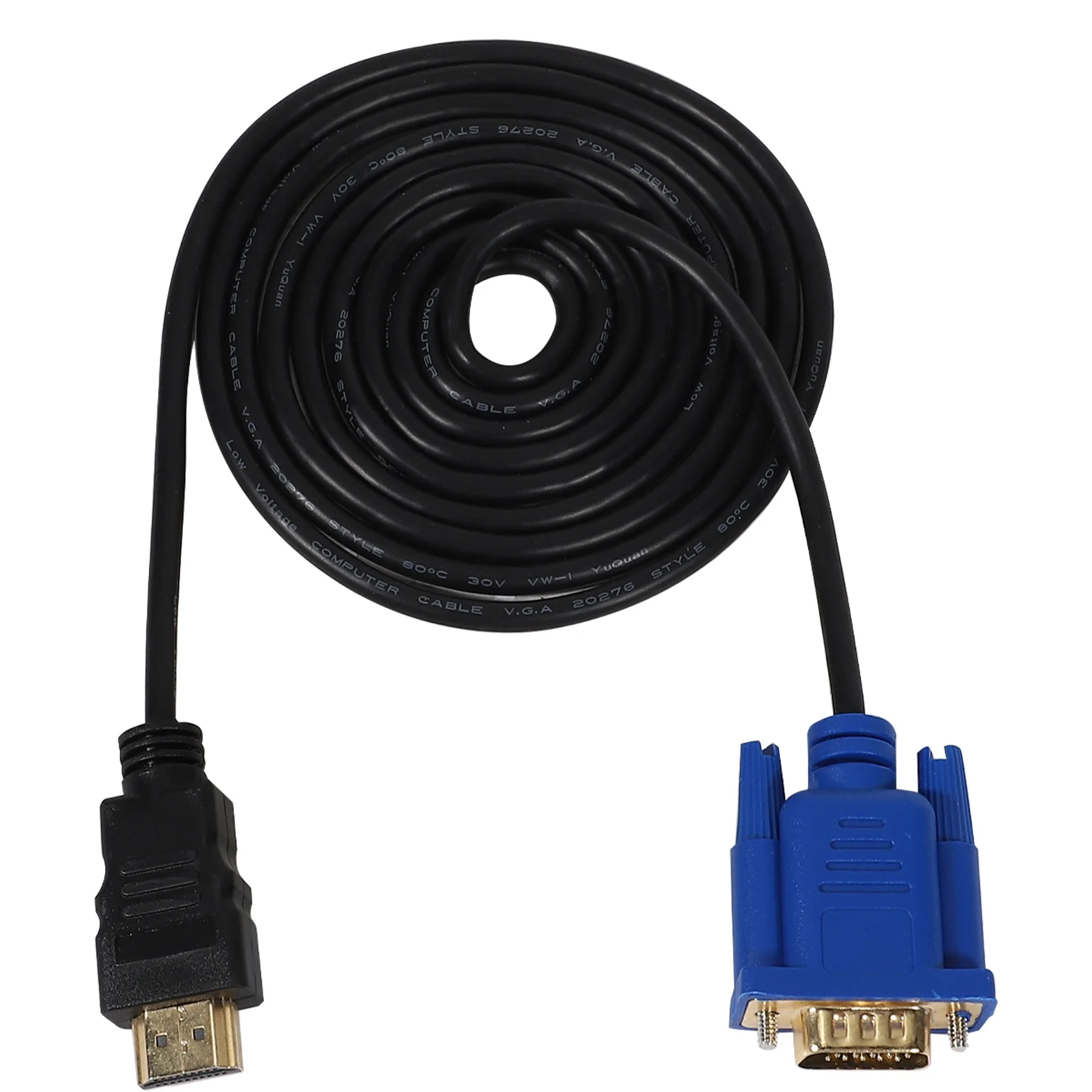 HDMI Gold Male to VGA HD-15 15-контактный кабель-адаптер 6 футов 1 8 м 1080P
