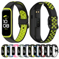 silicone watch strap for samsung galaxy fit 2 sm r220 wristband bracelet smartwatch breathble wrist band accessories
