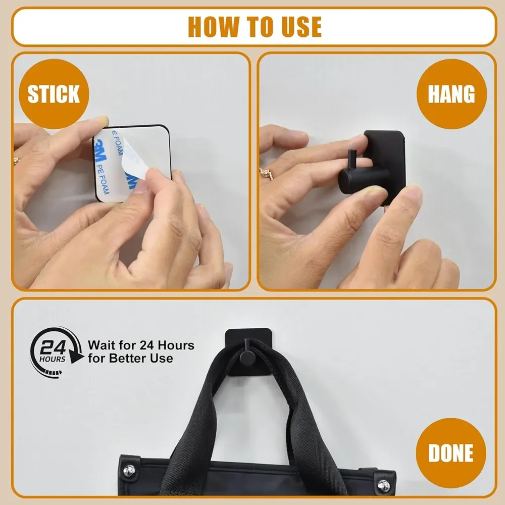 6 шт. настенные крючки для полотенец кухни и офиса