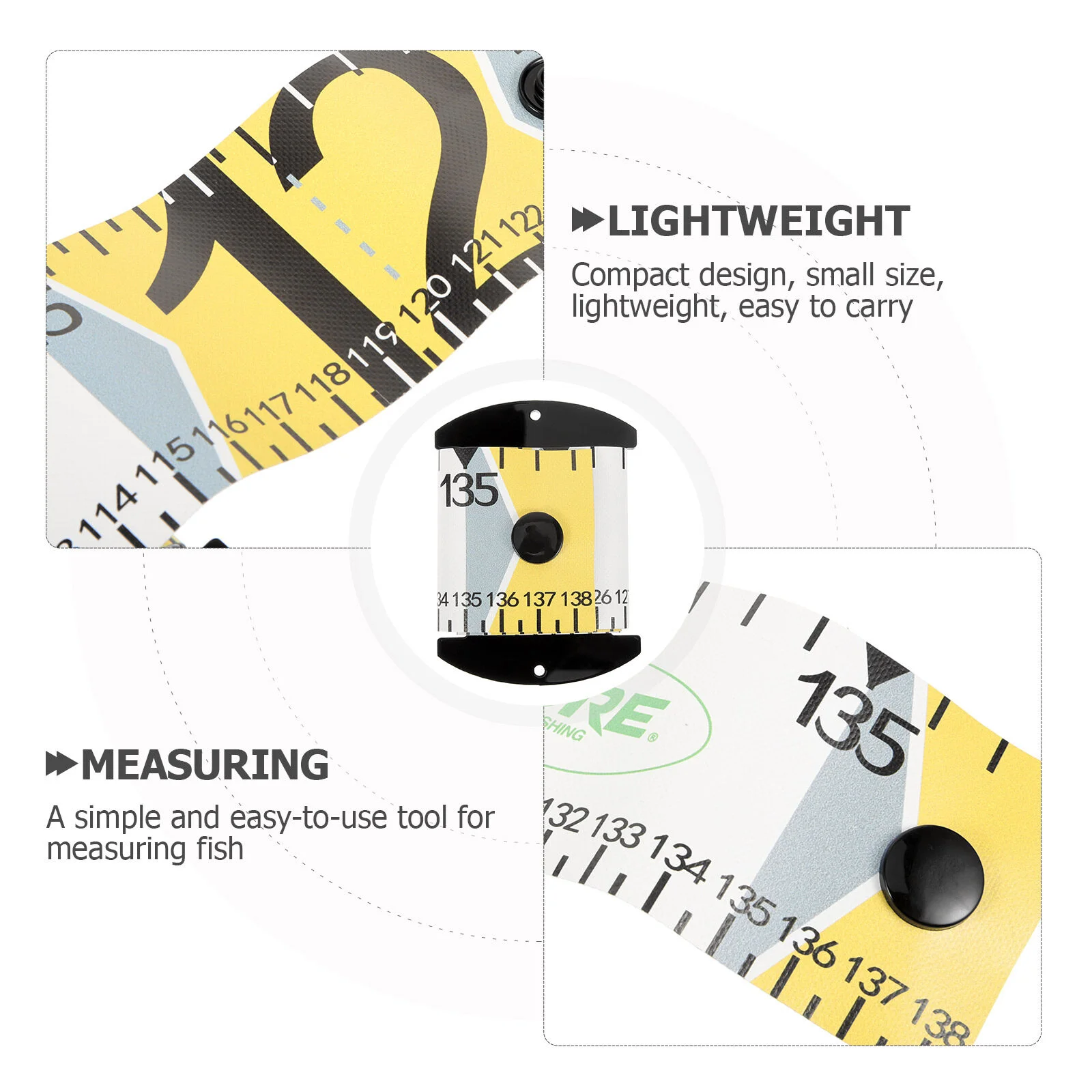 

Fishing Stickers Reusable Ruler Foldable Tool Plastic Measuring Pvc Measure.fishing Length Crappie Device