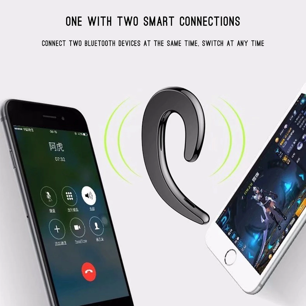 Универсальные наушники с костной проводимостью беспроводная Спортивная