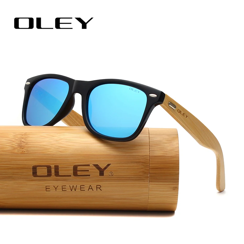 OLEY Original Design Bamboo Natural Wooden Handmade Sunglasses Men Polarized Eyewear Sun Glasses For Women Customizable logo