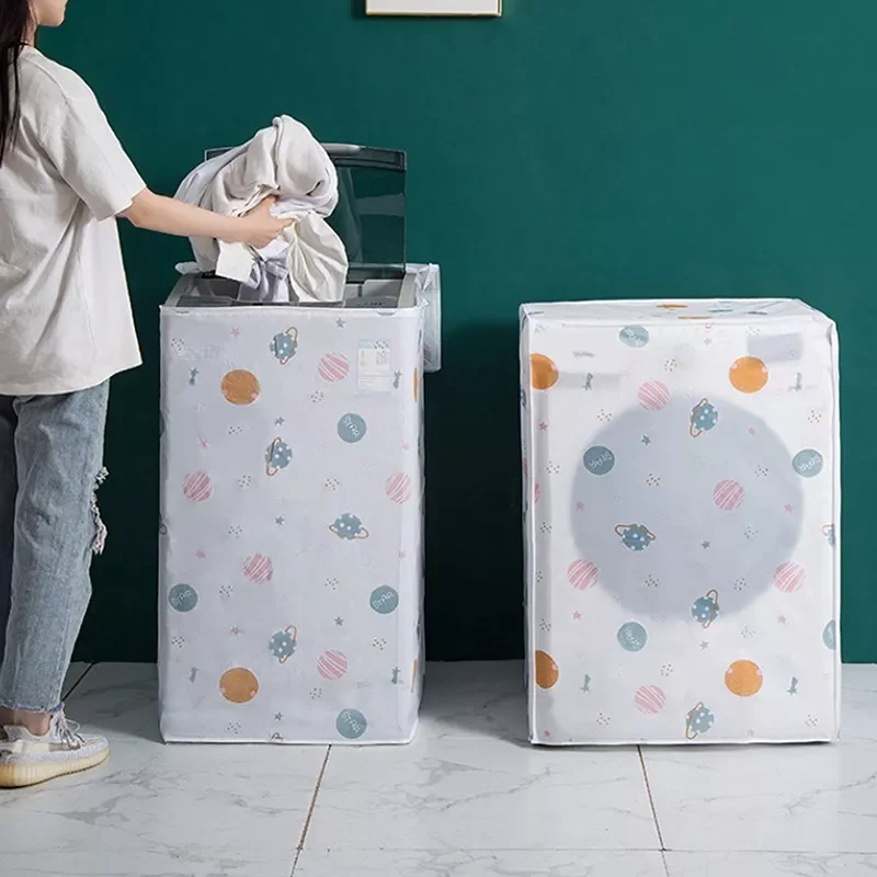 

2023NEW Sunscreen Dust Proof Cover Washing Machine Cover Waterproof Case Washing Machine Protective Dust Jacket Front Top Open 2