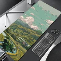 japanese oil painting style anime mouse pad desk mat accessories for pc gamer cheapest stuff free shipping special design carpet