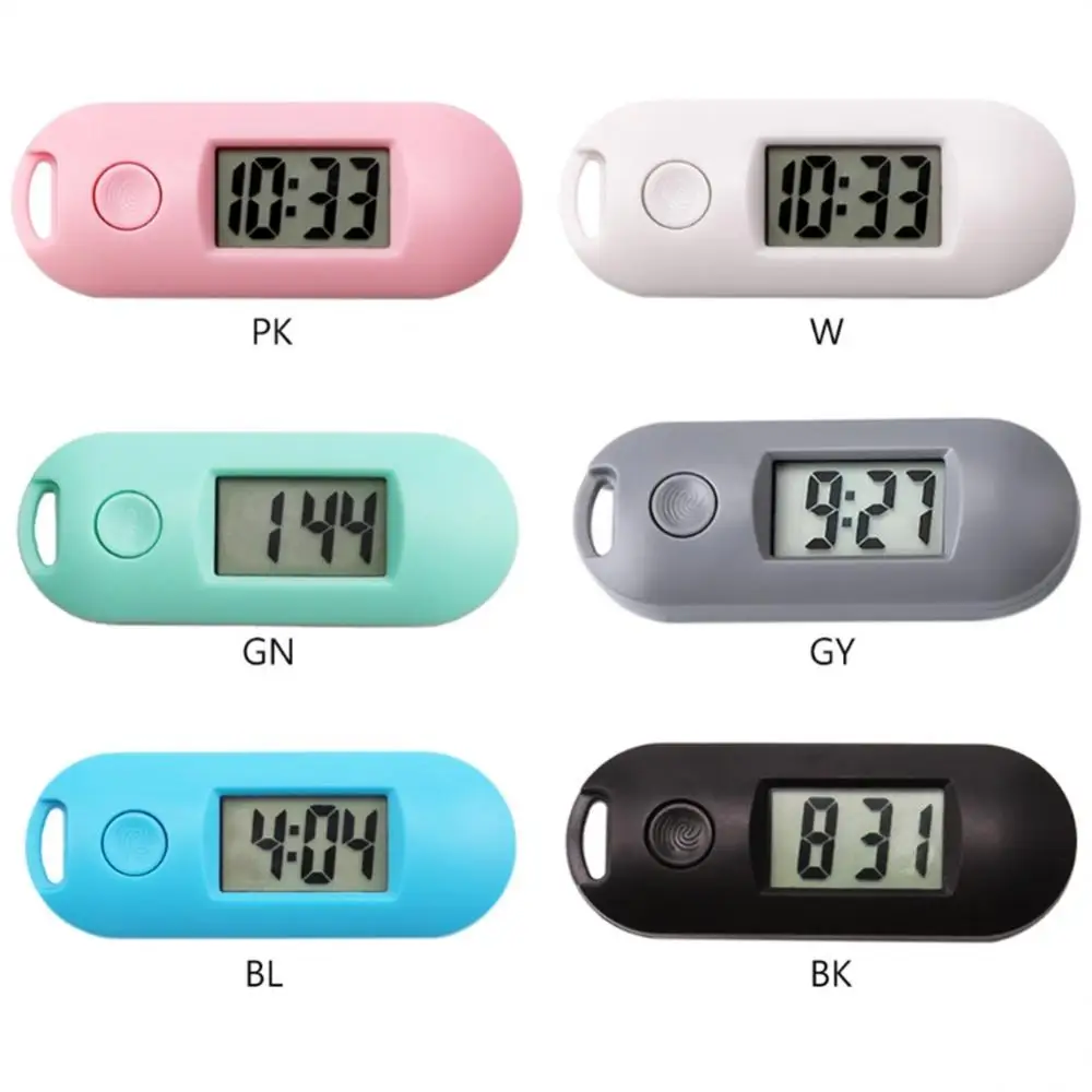 

Silent Luminous Digital Electronic Clock LCD Display Alarm Clocks Student Study Pocket Watch Keychain Green Backlight Clocks