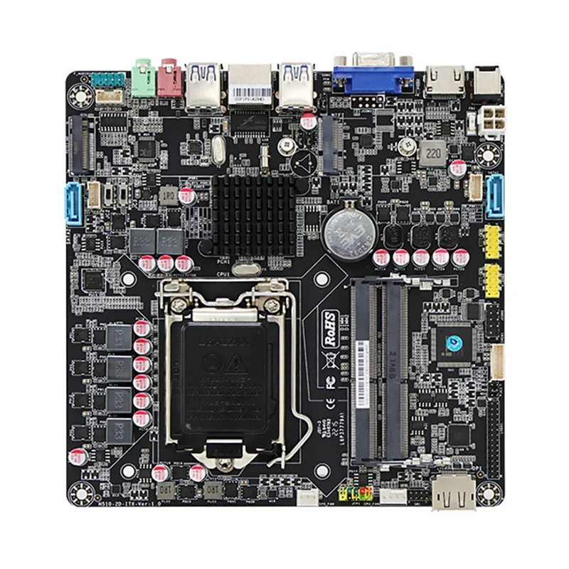 

H510 ITX Industrial Control Motherboard For 10/11 Core I7/I5/I3 CPU DDR4 2400MHZ 2 Channel Windows10 No GPU Slot