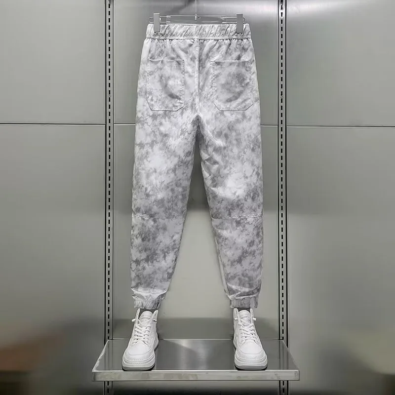 Мужские повседневные брюки новинка 2024 осенние модные дизайнерские леггинсы