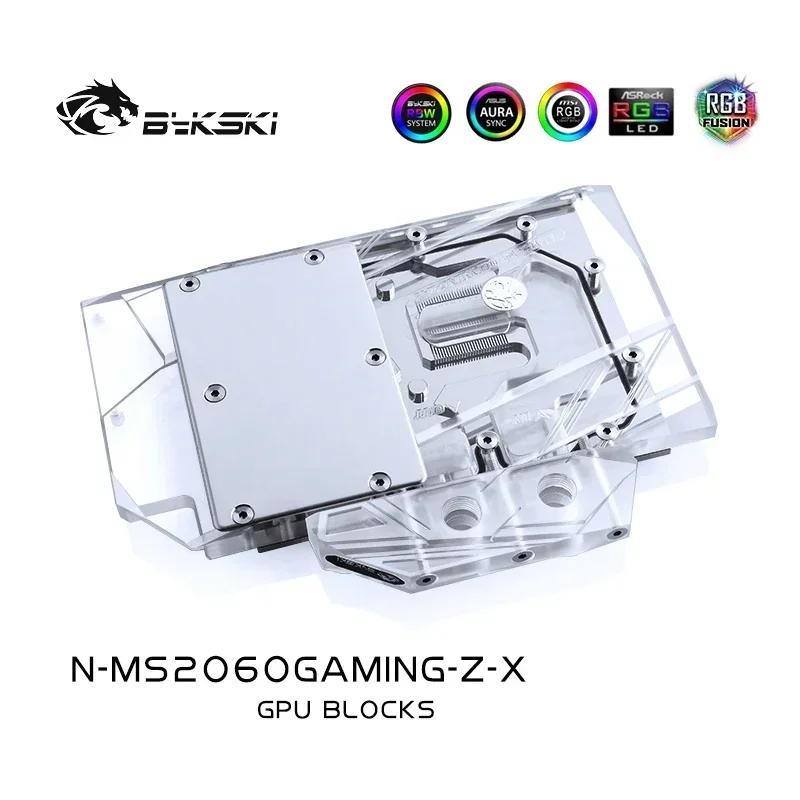 Фото Водяной блок графического процессора Bykski для VGA MSI RTX2060 GAMING Z/VENTUS, водяное охлаждение видеокарты, радиатор VGA, 5 В/12 В N-MS2060GAMING-Z-X №3