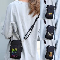 universal mobile phone shoulder bag for iphone 13 samsung galaxy wallet purse wild pattern pouch sports waterproof arm bag women