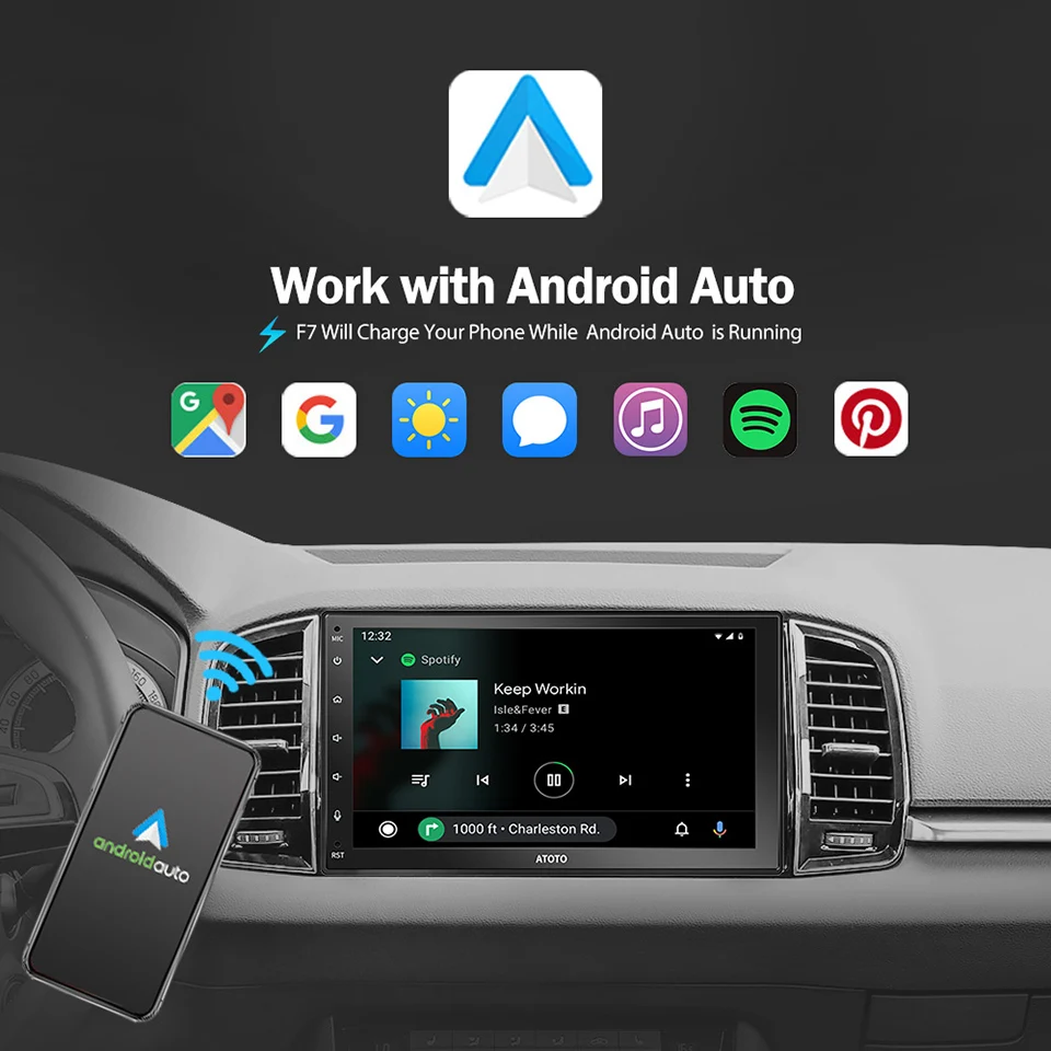 Мультимедийная магнитола ATOTO F7G2B7WE для авто мультимедийная стерео-система на Android