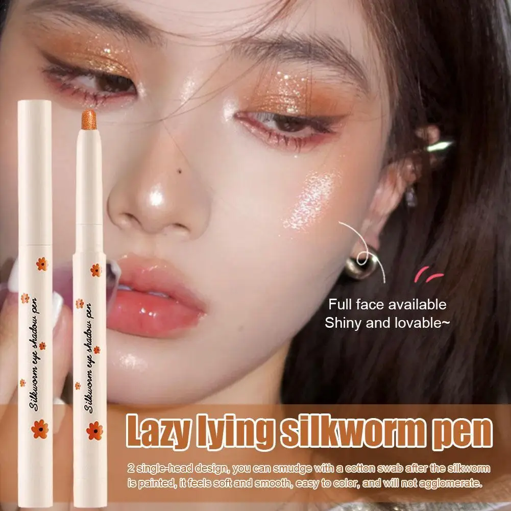 Brightening Cosmetic Lasting Makeup Pen Eye Blue Shiny Gold Silver Highlighter Eyes S5s5