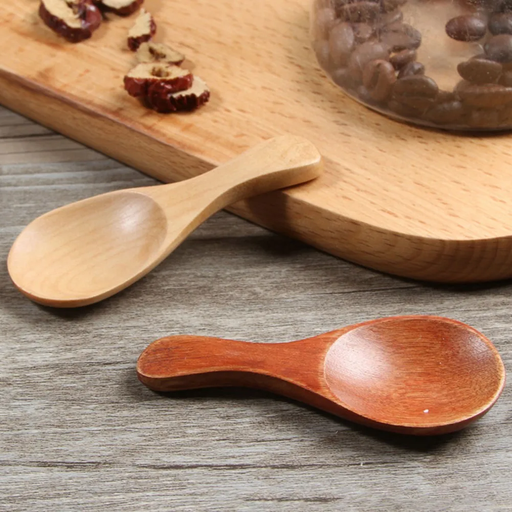 

Mini Natural Wooden Spoon Salt Home Kitchen Cooking Spoons Tool Tea Honey Coffee Condiment Sugar Spoon Scoop Kitchen Gadgets