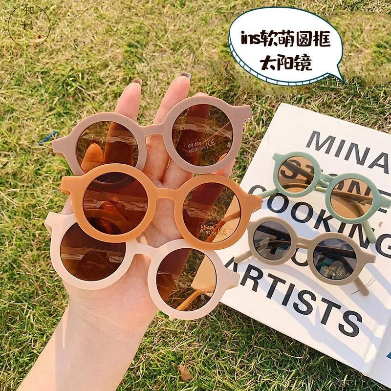 

Детские солнцезащитные очки круглой формы Morandi для мальчиков и девочек, Винтажные Солнцезащитные очки с защитой Uv400, Классические Стильные ...