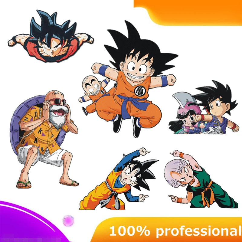 Автомобильные наклейки ドラゴゴson Goku Master Roshi Мультяшные милые Светоотражающие