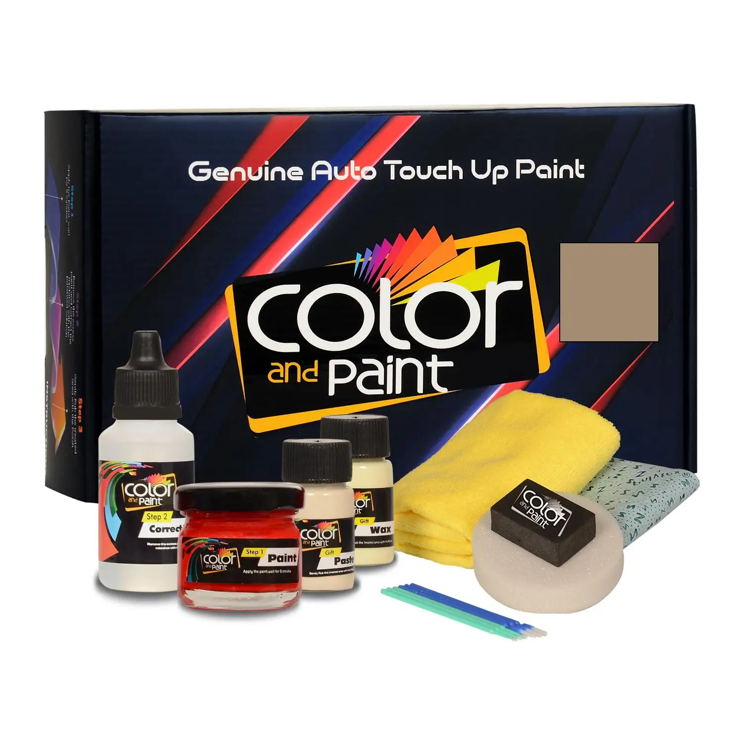 

Color and Paint compatible with Mercedes Automotive Touch Up Paint - SAFARI BEIGE MET - 1631 - Basic Care