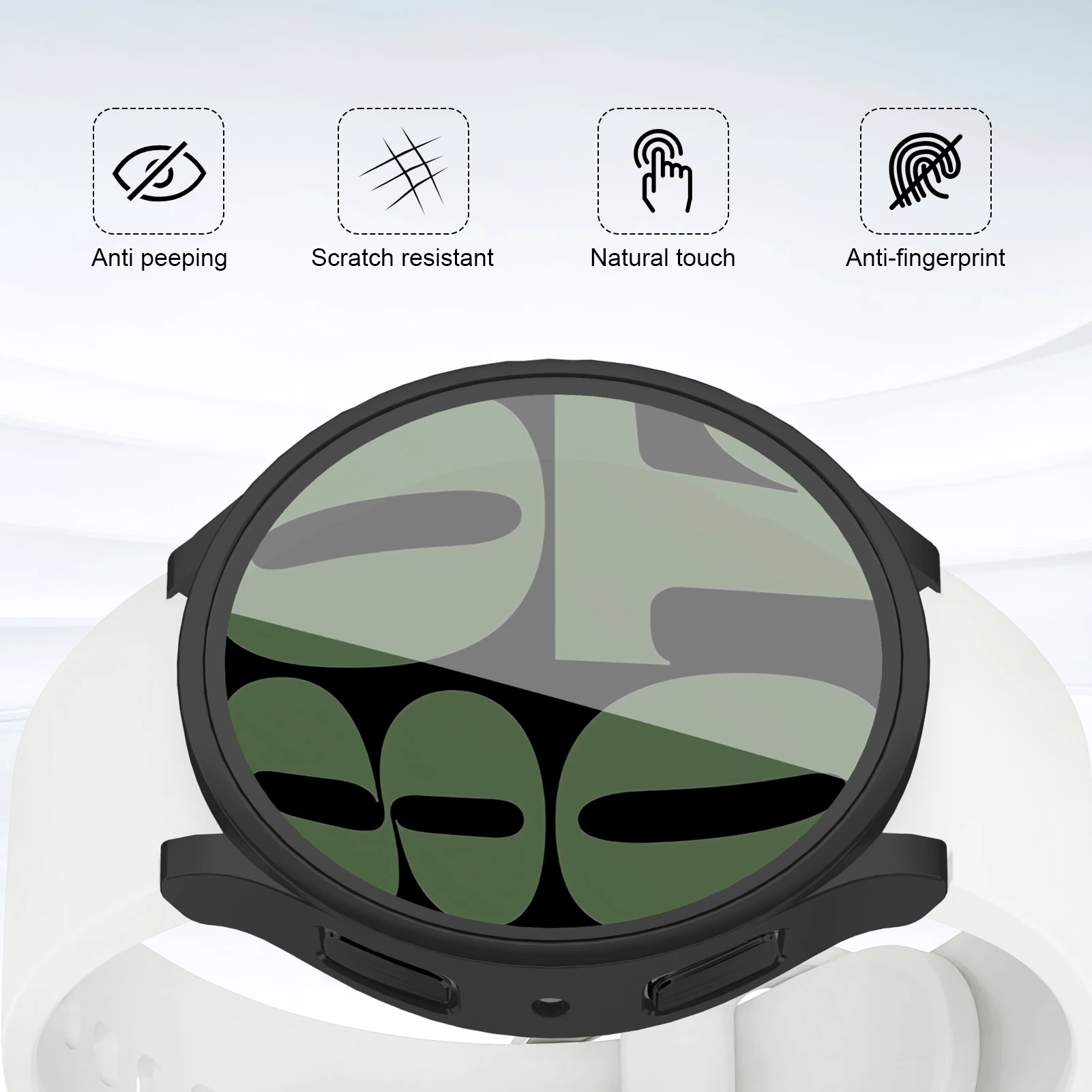 Чехол для Samsung Galaxy watch 6 44 мм 40 закаленное стекло бампер из поликарбоната