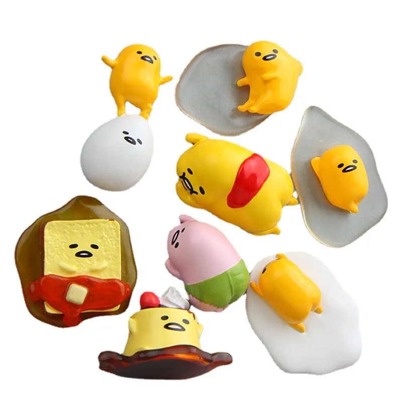 

Хобби экшн-фигурки Gudetama, креативная трехмерная магнитная пряжка, наклейка на холодильник, строительный материал, подарок