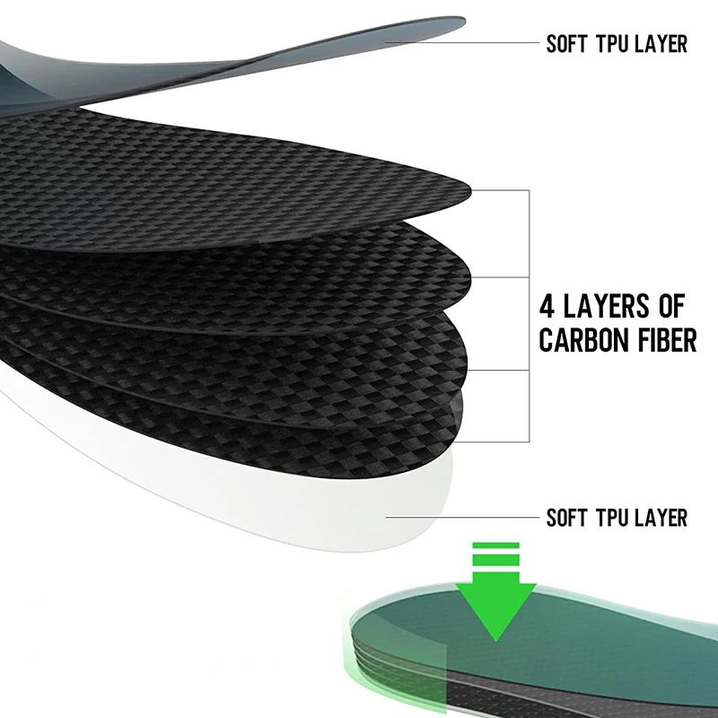 New Men Carbon Fiber Insole Women Basketball Football Hiking Sports Insole Male Shoe-pad Female Orthotic Shoe Sneaker Insoles 09