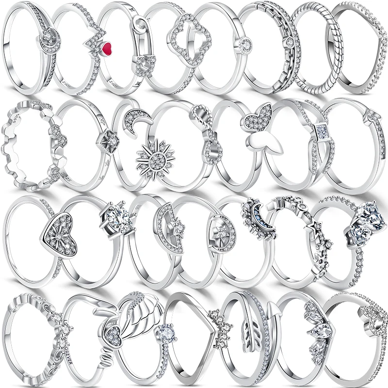 Кольцо на палец с красным сердцем сверкающие циркониевые кольца ювелирные