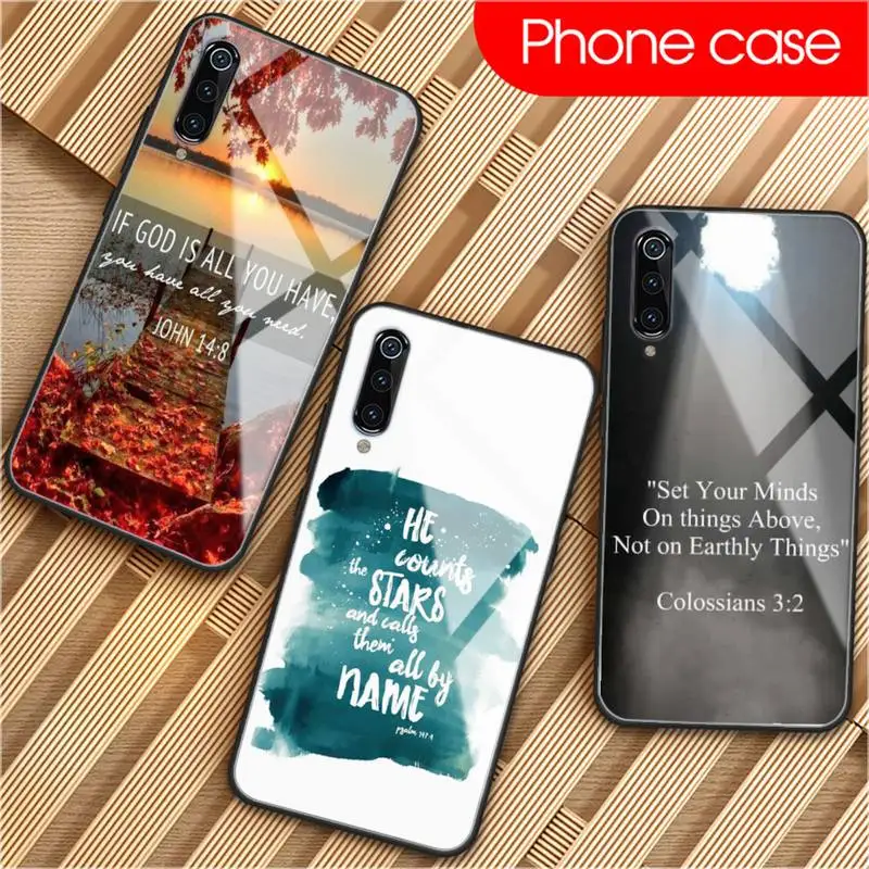 

Bible Verse Jesus Christ Christian Phone Case For Xiaomi 11 Ultra Redmi Note 10 9 Poco X3 NFC F2 F3 Pro Glass Cover