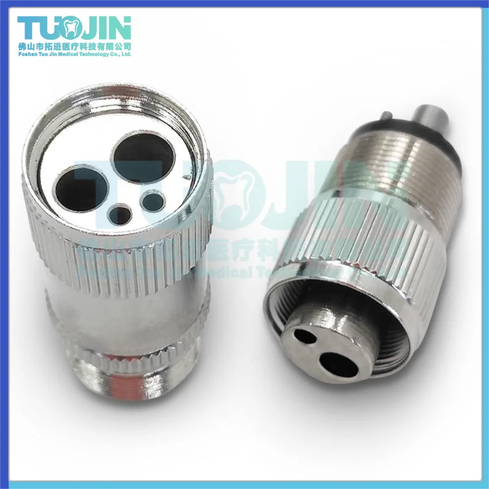 

Dental Turbine Handpiece Adapter 4 Holes 2 Holes Changer Connector Dental High Speed Handpiece Conversion Connector for Dentists