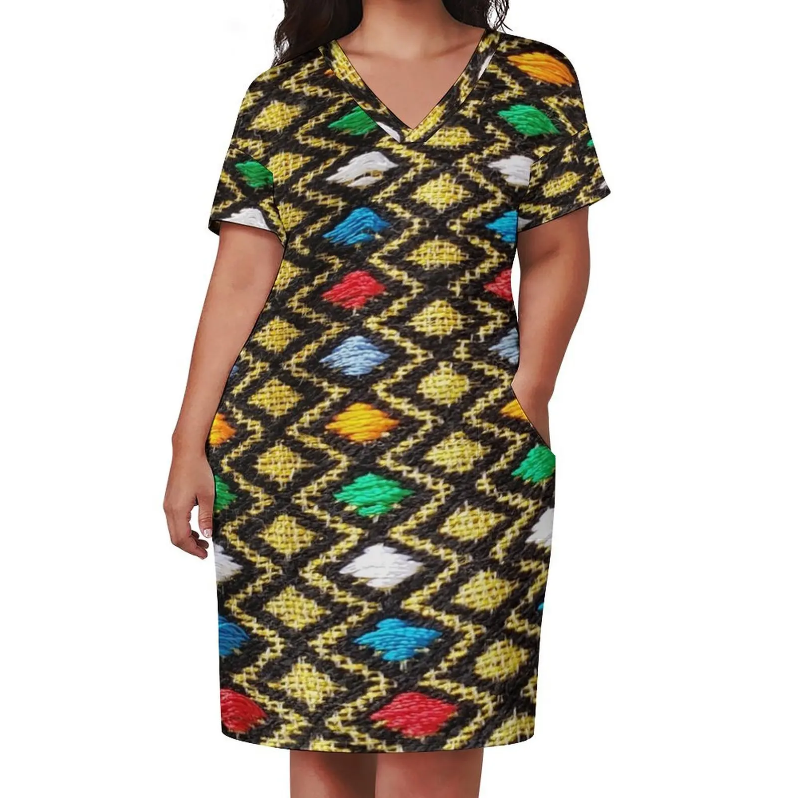 Красивый эфиопский/эритрейский Hager Libse с оригинальным рисунком. Свободные