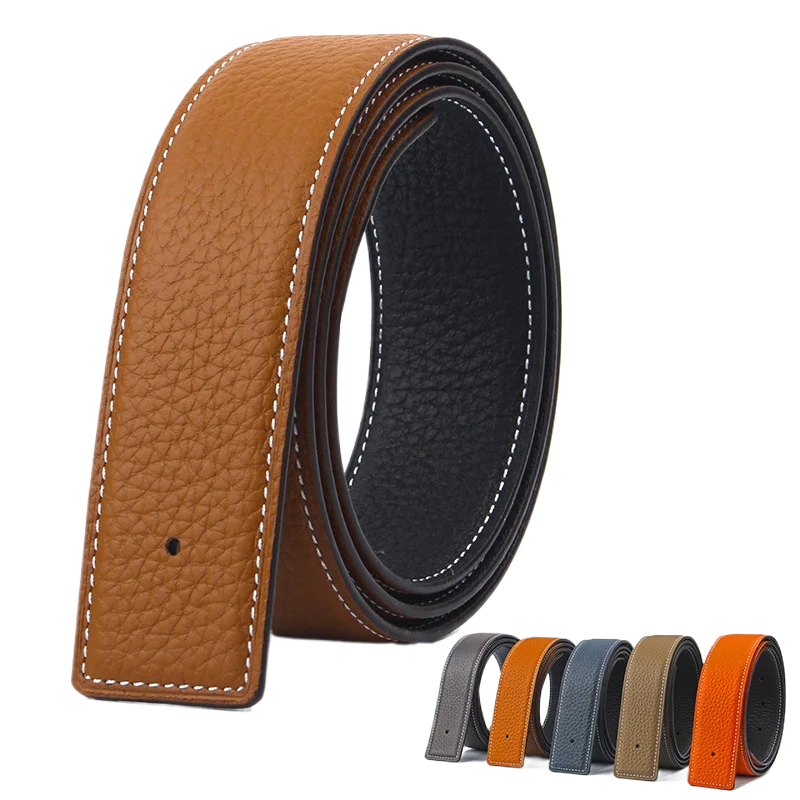Ремень шириной 38 мм из натуральной воловьей кожи с пряжкой H