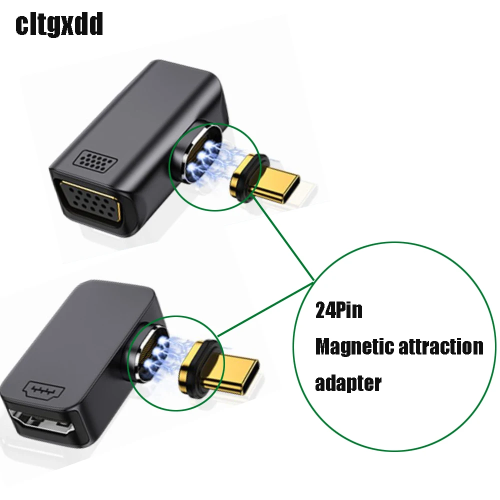 1 шт. адаптер с магнитным всасыванием типа C на Minidp/hdmi/vga/dp/rj45 4K 60 Гц