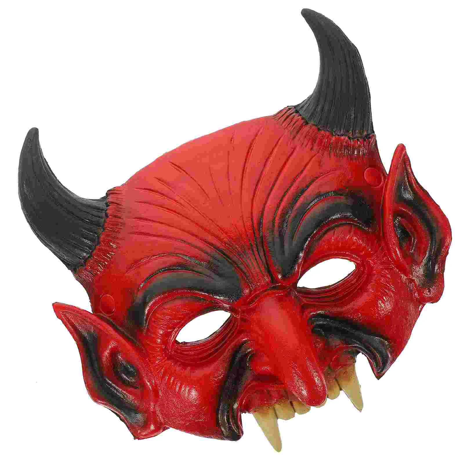 

Demon Mask Half Mask Scary Horn Mask Halloween Masquerade Costume Mask