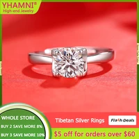 95 off with credentials luxury 18k white gold color tibetan silver ring round 6mm imitated diamond wedding band bride jewelry