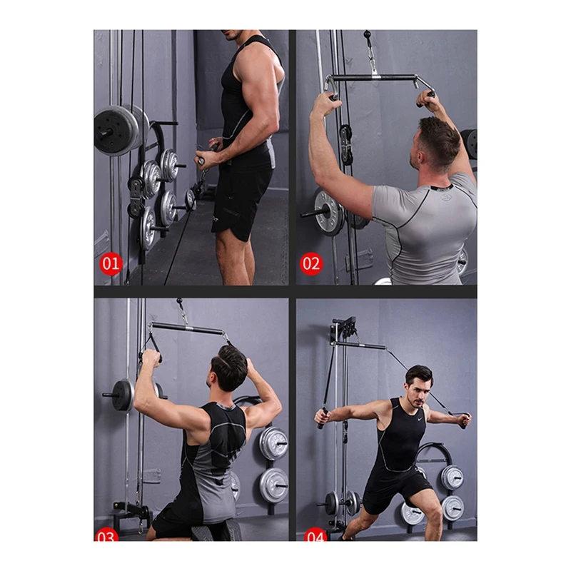 2 шт. ручка для сопротивления тренажерного зала DIY шкива тросовая машина тяга