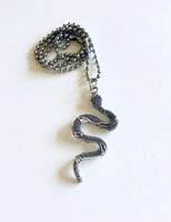 popular new jewelry snake shaped thick chain element necklace retro snake pendant sweater chain
