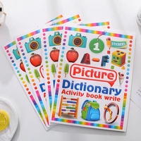 4 pcs childrens early education english picture book baby famous story english enlightenment experience cognitive sticker books