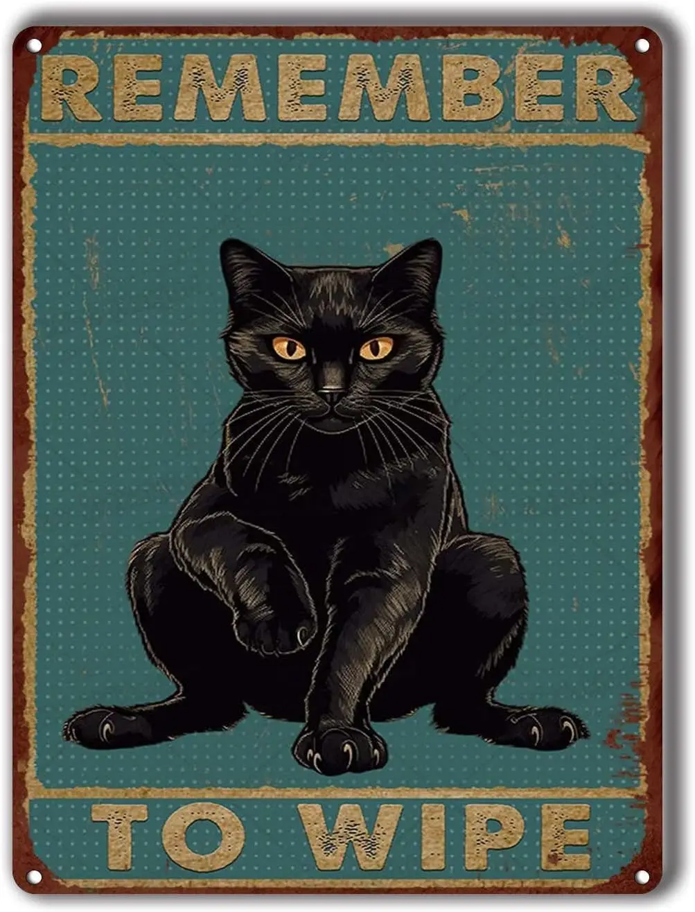 LUAXCA Sgn Metal Tn Remember to Wpe Black Cat Home Bar Sgns for Small Vntage Настенный декор для мужчин 6x8h