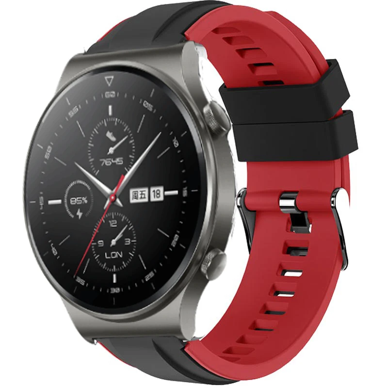 

Watch Band 22mm Silicone Strap For Huawei GT2 Pro GT2 Watch Strap Double Color Bracelet For Honor Magic 1 2 46mm Watch Men Band