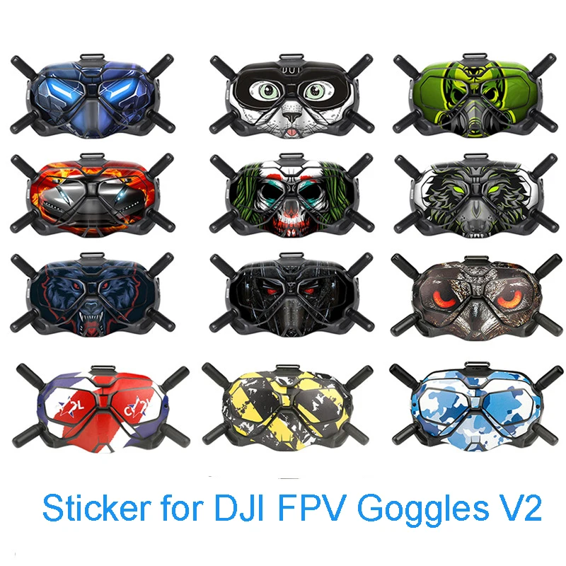 

Наклейки для DJI FPV Goggles V2, защитное покрытие для кожи, наклейки из углеродного волокна, водонепроницаемые липкие аксессуары для дрона