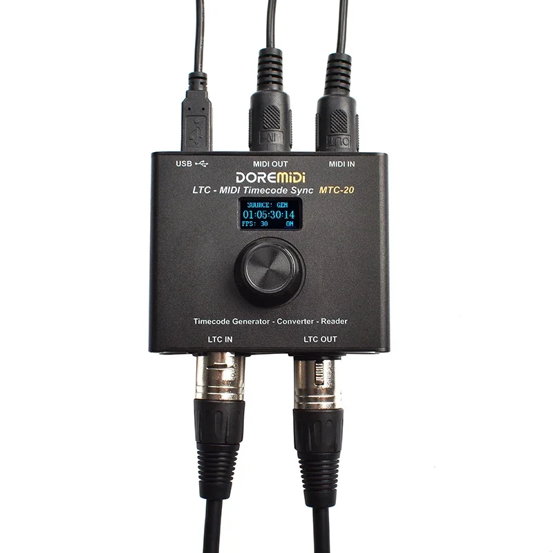 Фото Устройство DOREMIDI LTC-MIDI Timecode Sync (MTC-20) для синхронизации MIDI-таймкода и SMPTE LTC-таймкода №1
