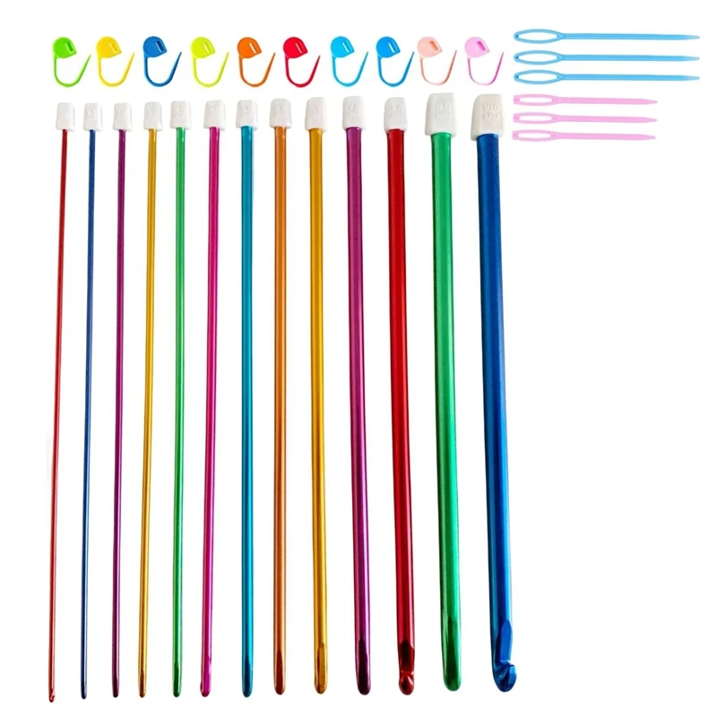 13 размеров (2-10 мм) Крючки для вязания 29 шт.