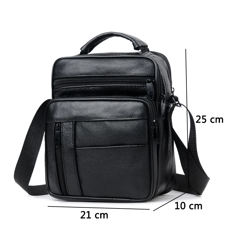 New Casual Men's Business Genuine Leather Mini Crossbody Bag Cow Skin Small Men Single Shoulder Messenger Bags High Quality Bag