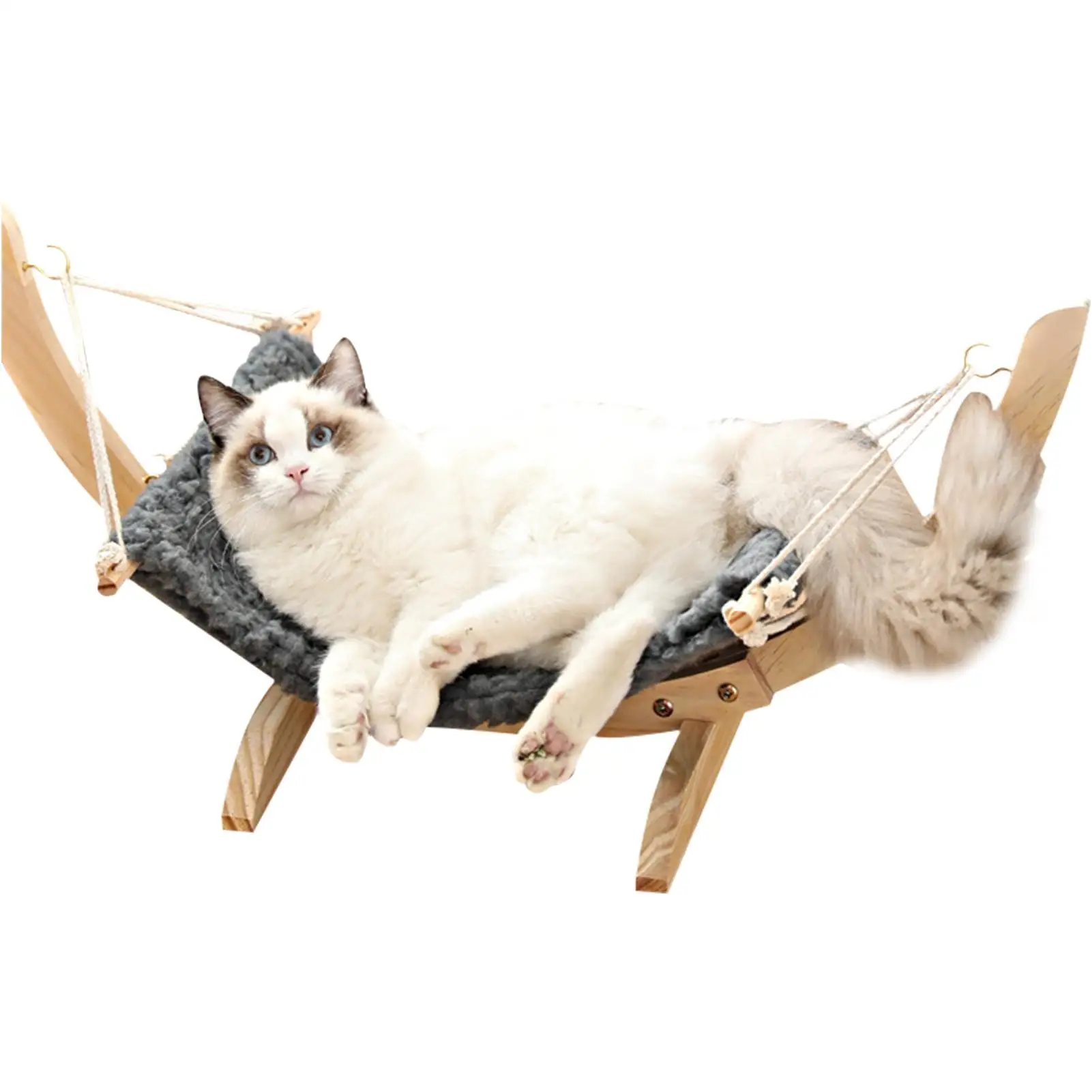 Best Gato cama de gato cama cama de gato cama de madeira maciça móveis de gato presentes acessórios de gato levantado cama de suspensão para gato ou pequeno cão