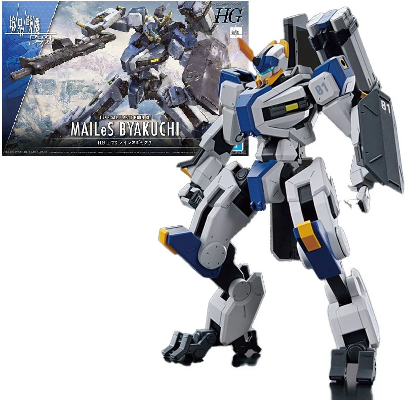 

Original Bandai HG 1/72 FROST FLOWER MAILeS Byakuchi Assembly Model Collection Action Figure Toy