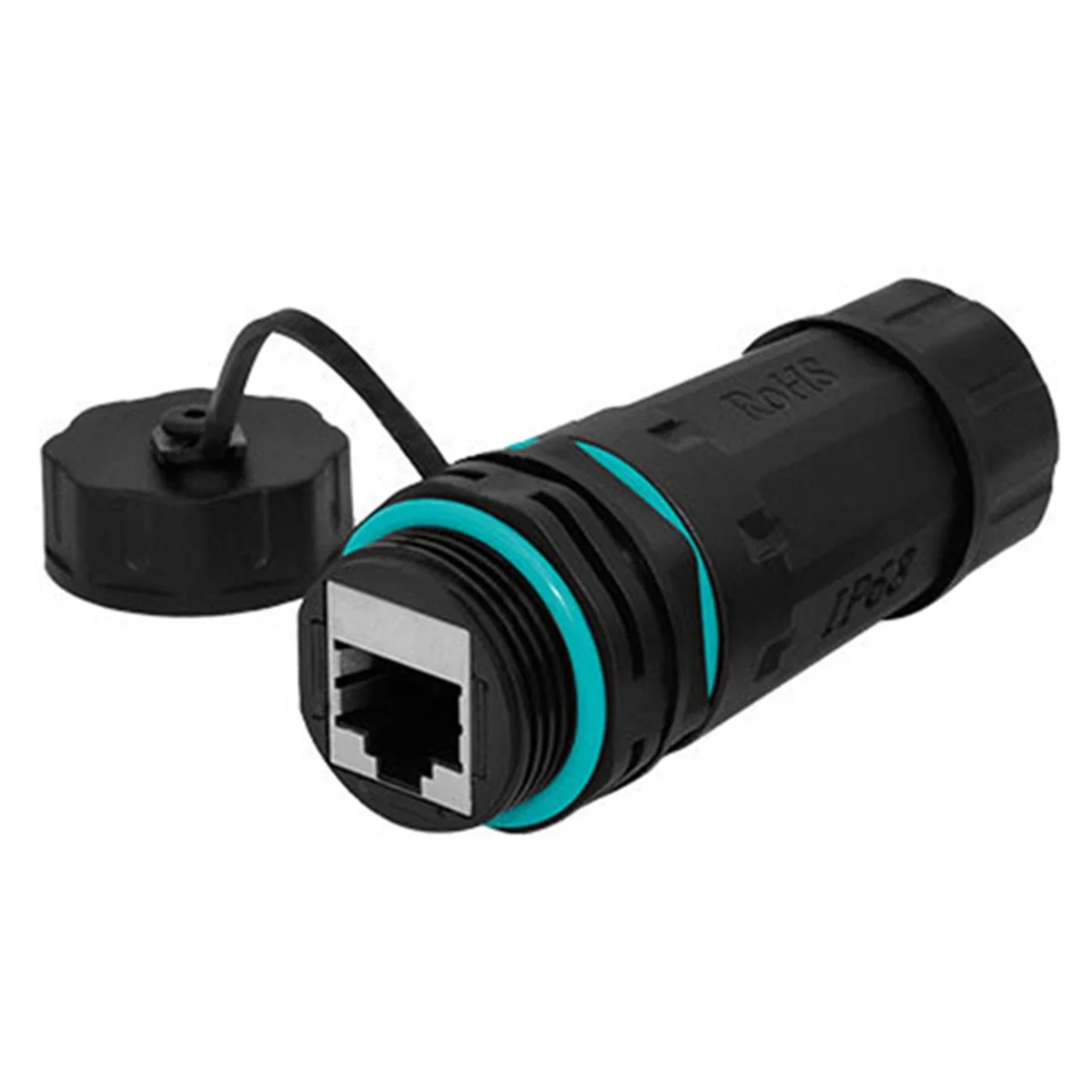 Сетевой разъем RJ45 с прямой головкой IP68 водонепроницаемый сетевого кабеля Cat5/Cat6
