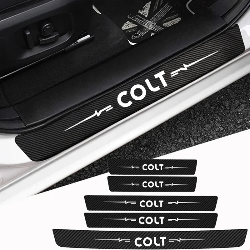 

Для Mitsubishi Colt логотип автомобильные наклейки на порог багажника защитные полоски педаль входа водостойкая защита авто аксессуары наклейки