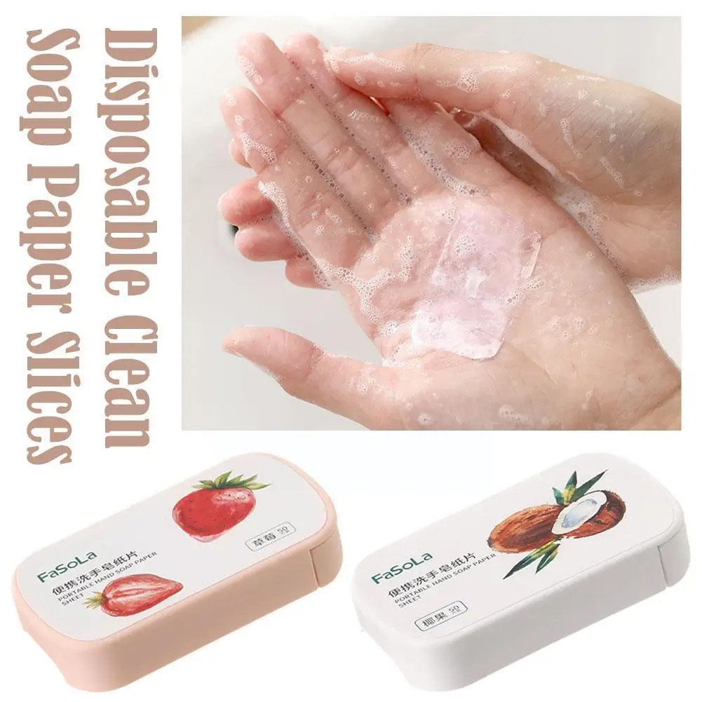 

Portable Mini Strawberry Paper Soap Disposable Hand Bath Travel Supplies Papers Care Hand Scented Soap Soaps Cleaning Washi N2N0