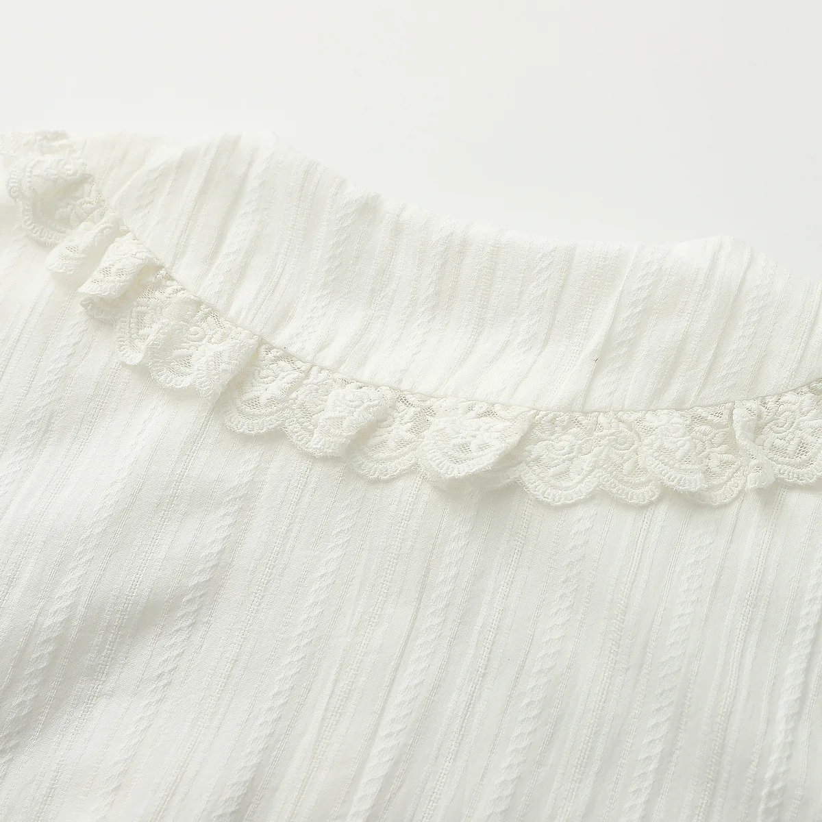 Новинка Весенняя хлопковая кружевная рубашка для женщин топы с круглым