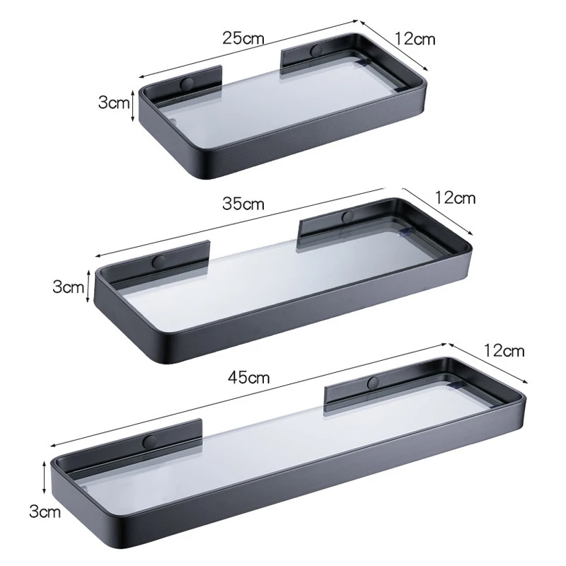 Стеклянная полка для ванной комнаты душевая органайзер духов и косметики