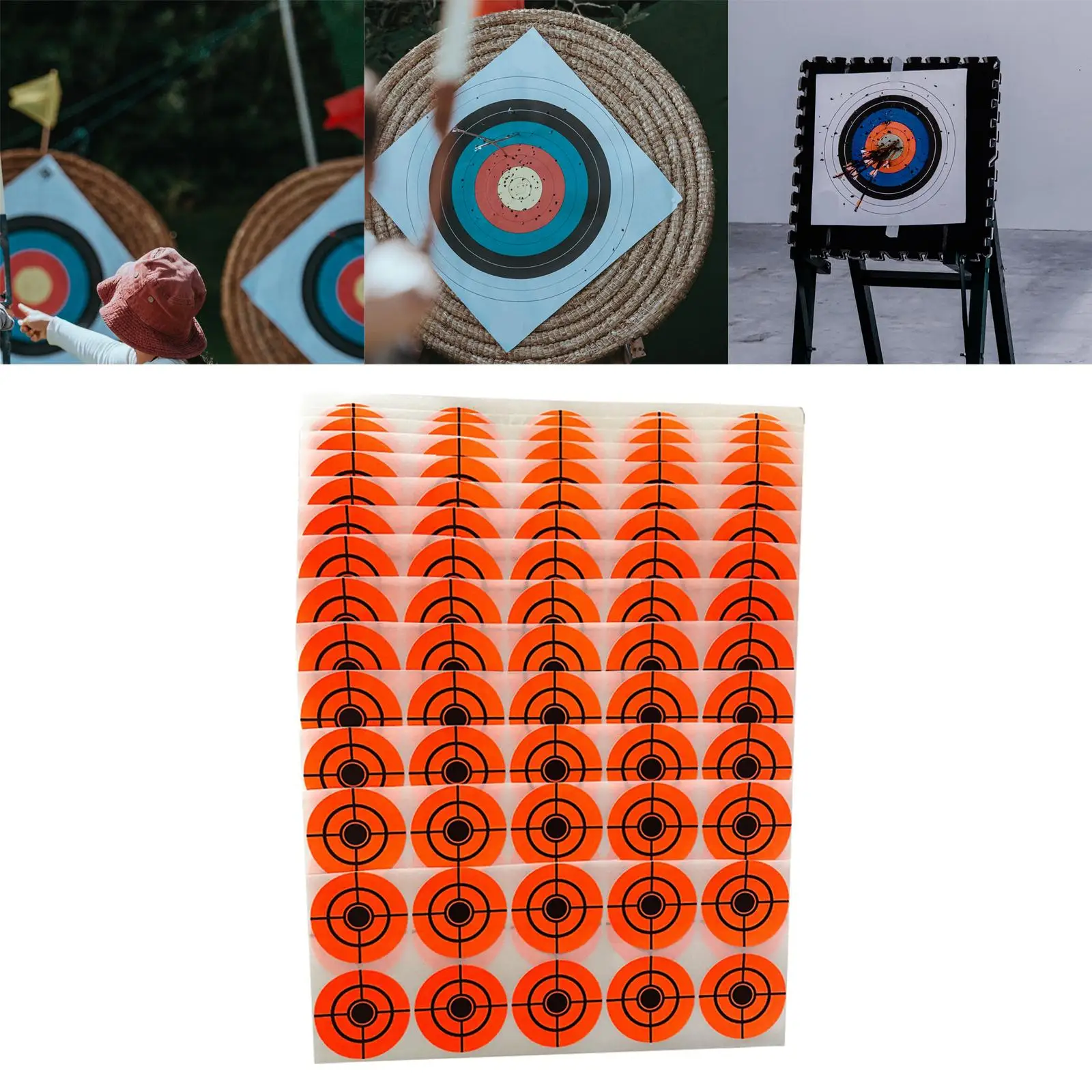 

25 Sheets Self Adhesive Targets Stickers Shooting Practice 1.57inch Reactive Target Outdoor Paper Stickers Training Accessories