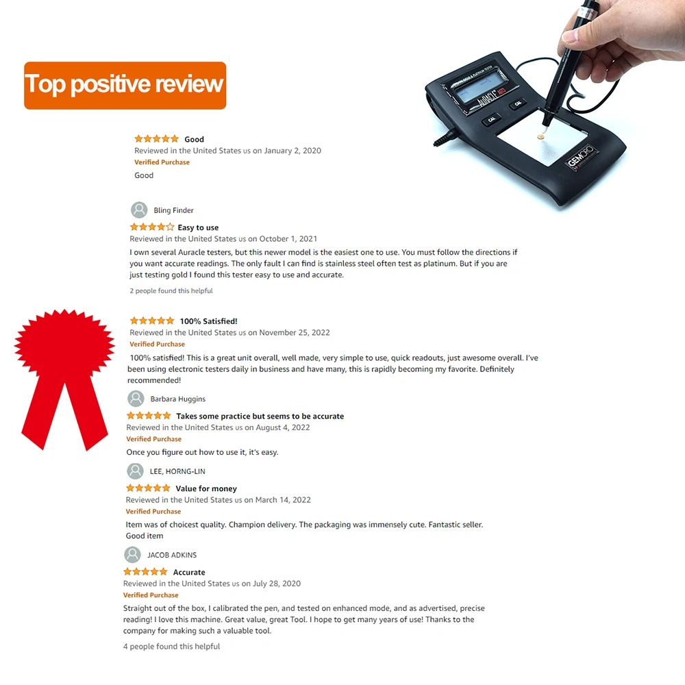 6-24K Ювелирные инструменты Тестер золота чистоты Электронный детектор и платины